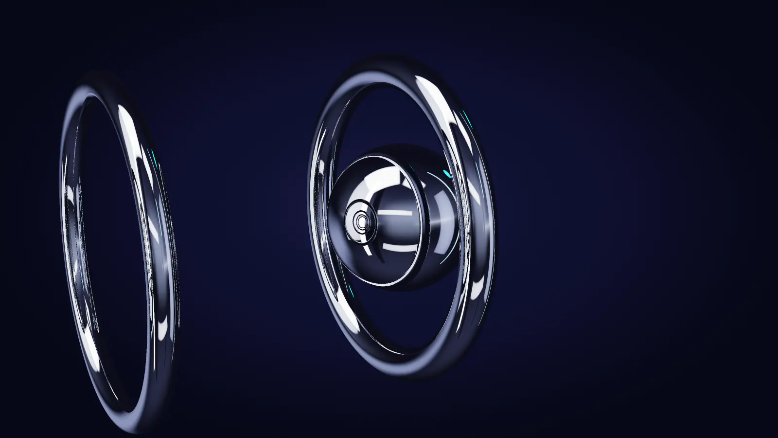 A polished sphere leaving the last ring