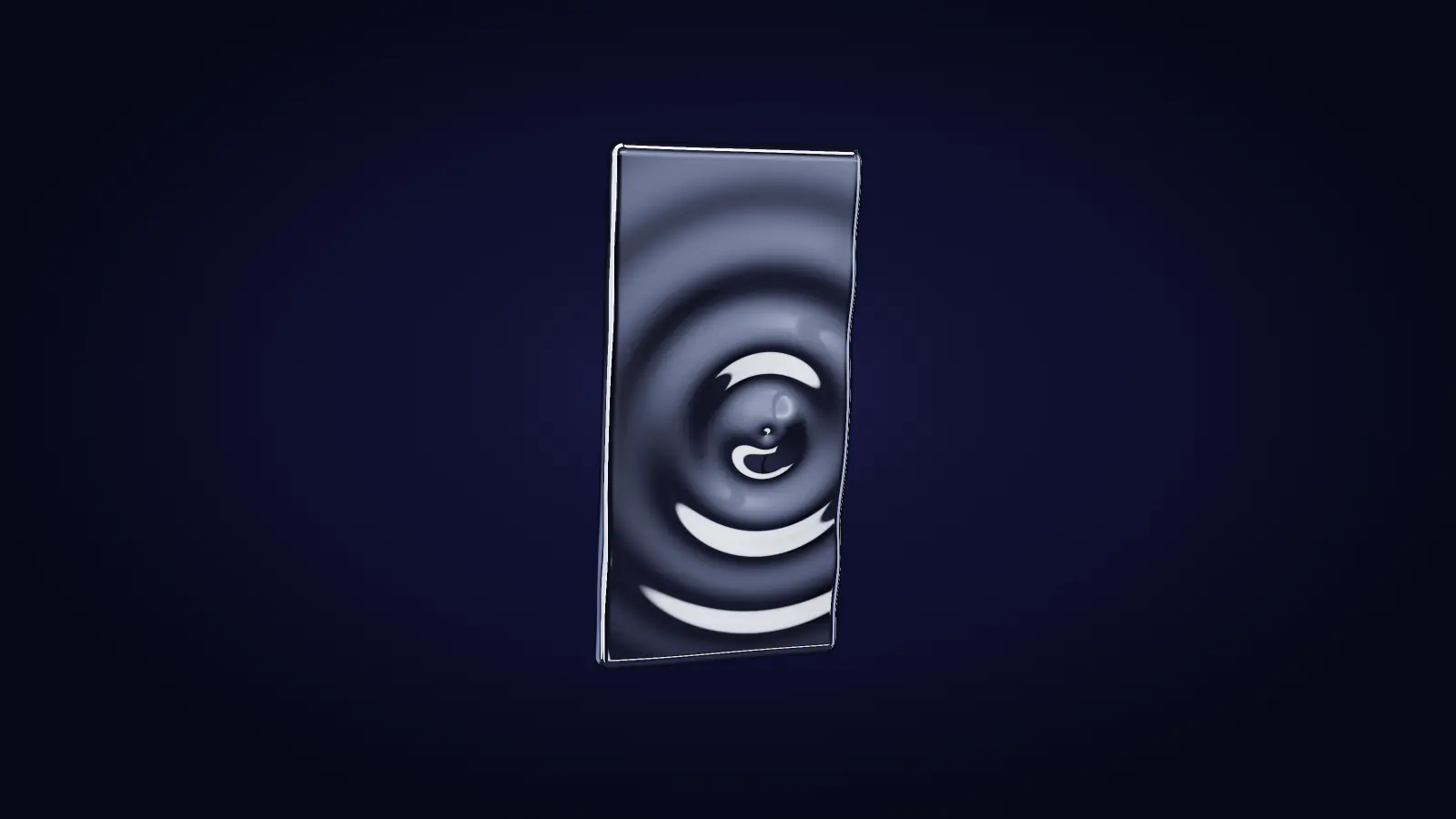 A chrome slab with a liquid surface